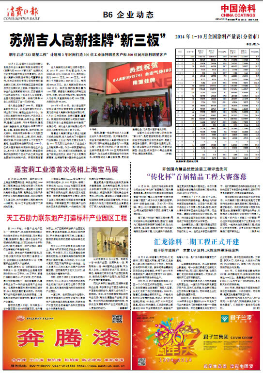 匯龍涂料二期工程正式開建<br>擬于明年底投產(chǎn)主營(yíng)UV 涂料、水性涂料等環(huán)保涂料